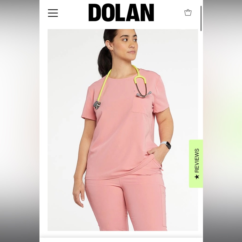 Medium Dolan Mauve Scrub Top